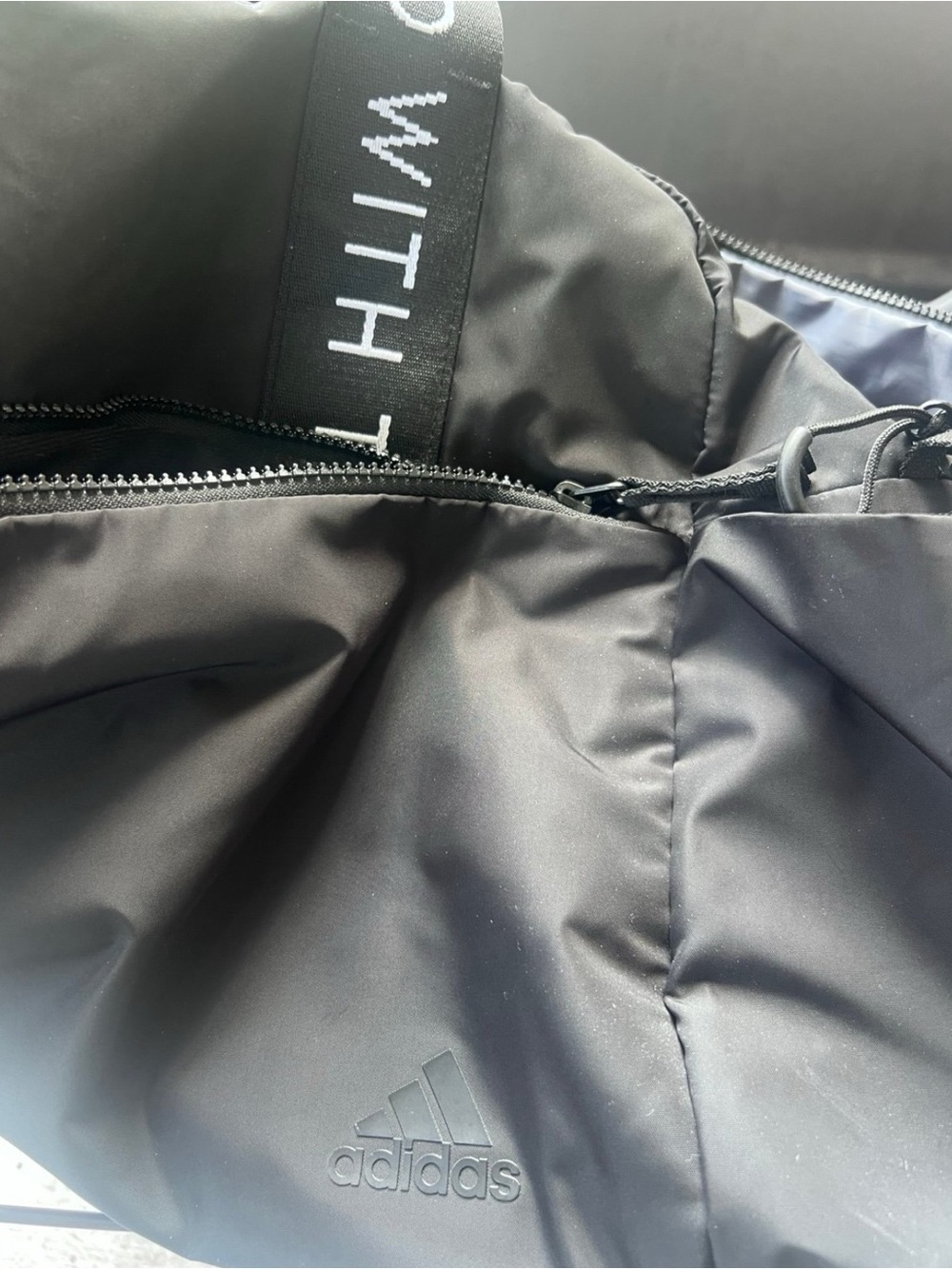adidas Black Sport Duffel Bag with Logo Strap